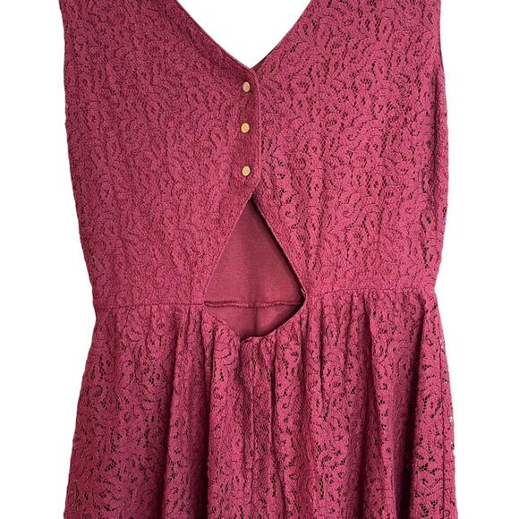 ONLY Our Story Fairy Lace Burgundy Dress - Picture 7 of 9